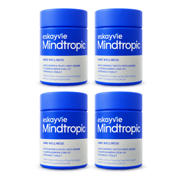Pakej standard empat botol Mindtropic, boleh dicampur Mindtropic Junior