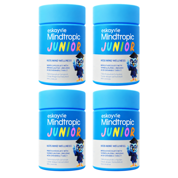 Promosi HQ empat botol Mindtropic Junior bersama Owi Smart Mind Notebook